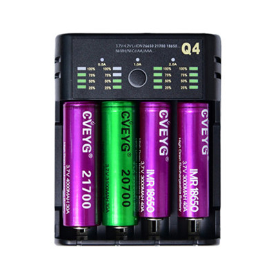 CVEYG 4-slot smart LED independent lithium battery charger Q4